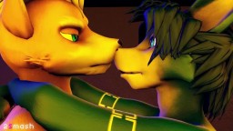 Fox making love