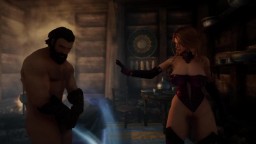 Naughty Skyrim - Elf mage fucks Ulfberth while his wife is out