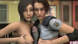 Jill and Ada vs Mr X in the subway [w gqhs]